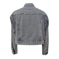 thumbnail image 4 of Veste en Denim Extensible pour Femme à Manches Longues Sans Capuche Manteau et Vestes en Denim pour Femme Mode Couleur Col à Revers Style Amincissant Veste en Denim à Manches Bleu m, 4 of 9