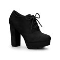 thumbnail image 1 of Unique Bargains Bottines à Lacets à Talon Bloc Plateforme pour Femmes, 1 of 8