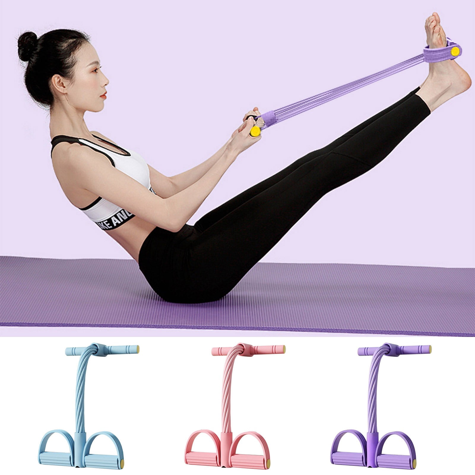 Sentmoon Stretch Bands for Exercise 21 Fitness Resistance Bands-4 Tube Pedal Ankle Puller 2026 Upgrade Stretch Bands for Exercise Sit Up Exercise Equipment Training Auxiliary Device Workout Equ