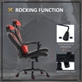 thumbnail image 4 of Office Chair High Back Racecar Style Gaming Chair Swivel Lumbar Support Red, 4 of 10