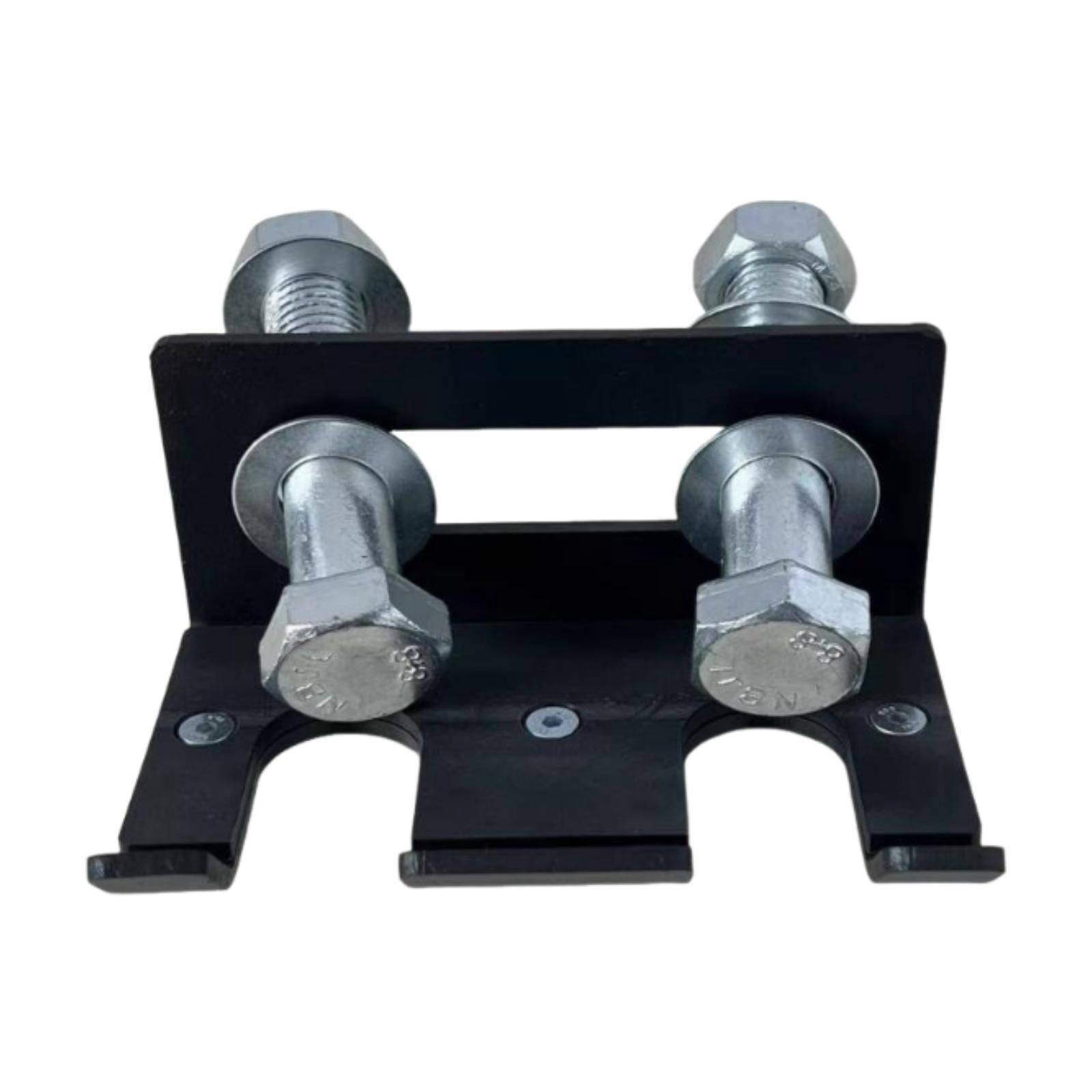 DYNWAVECA Support de Barre pour Squat Rack Support Vertical Fixation Double Cintre de Barre Noir