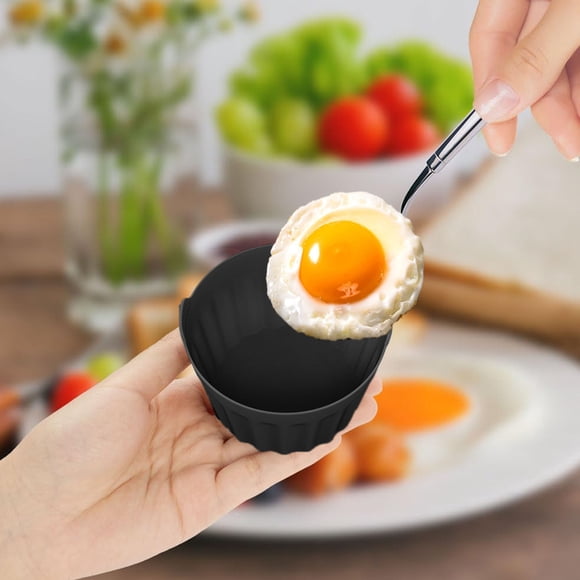 Fryer Poacher Food Grade Poached Cups Easy Release Round Ramekins For Fryer Muffin Tray Non-stick Heat- Baking Cup