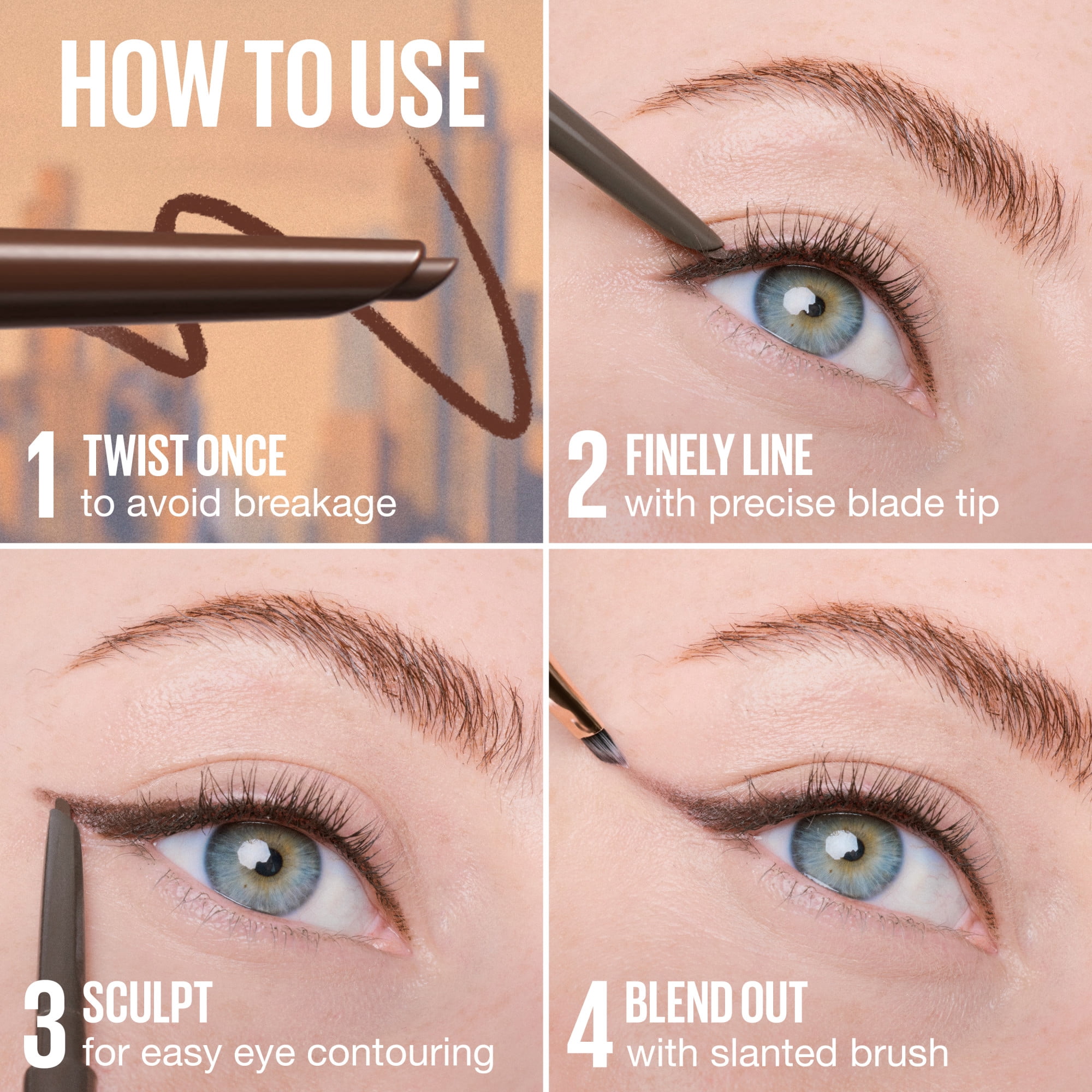 Maybelline Sculpting Stix Eyeliner 2-in-1 Dual Ended Liner Smooth Espresso 0.7G