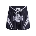 thumbnail image 3 of Moggemol Kids Boys Color Block Letter Printed Boxer Shorts Drawstring Elastic Waistband Boxer Trunk Black 16, 3 of 6