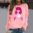 thumbnail image 1 of Jsaierl Chandails en Molleton Cancer du Sein Femmes Sensibilisation au Cancer Hauts T-Shirts Graphiques Léopard Manches Longues Col Rond Pull Cadeaux Inspirants pour Survivante du Cancer, 1 of 5