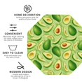 thumbnail image 3 of Vsdgher Green Avocado Print Leather Coasters for Drinks, Durable Drink Coasters 4 Set for Tabletop Protection, Luxurious Home Décor and Housewarming Gift-Octagon, 3 of 6