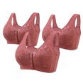 thumbnail image 1 of VEKDONE Woman's Embroidery Front Button Large Size Underwear Bra Without Steel Rim Wine 38/85, 1 of 2