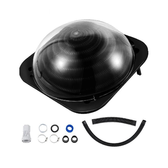 Convenient Solar Dome Heater In Ground/Above Ground Swimming Pool Water Heater Sun Heated Dome Black For Outdoor Pools ,Dry Burning Prevention