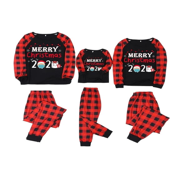 MesaSe Christmas Family Pajamas Matching Sets Classic Plaid Sleepwear for Family Mens Womens Kids