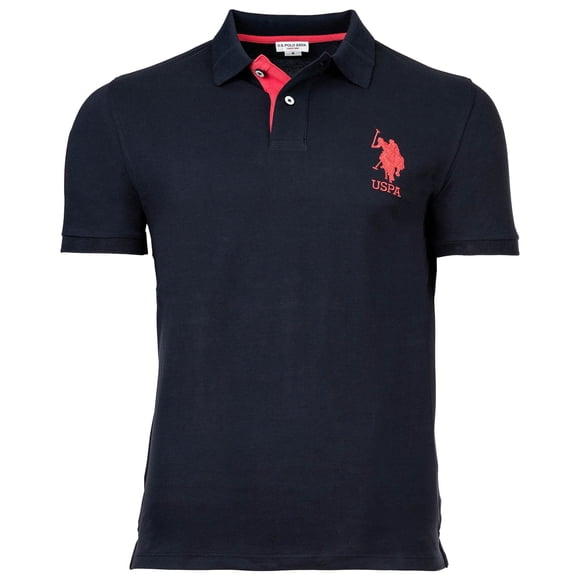 U.S. POLO ASSN. Men's polo shirt - Kory, basic, piquet, logo, appliqué, cotton Navy M (Medium)