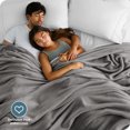 thumbnail image 4 of Bare Home Microplush Fleece Blanket - 300 GSM - Fuzzy Microfleece - Soft & Plush - Giant, Gray, 4 of 9