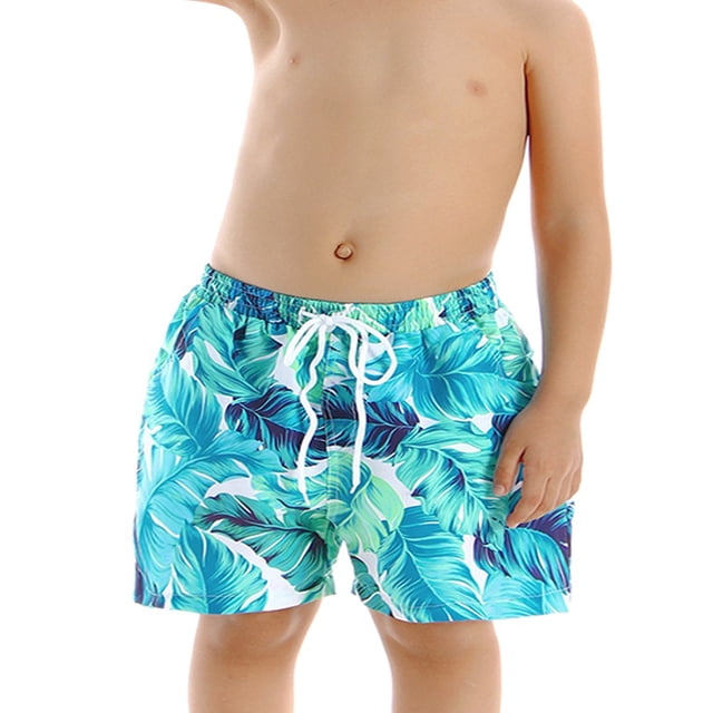 Family Matching Father Son Swim Trunks and Boys Quick Dry Swimwear