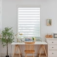 thumbnail image 1 of Cordless Zebra Blinds for Patios and Windows - Snow White : 40" X 84" Height (can roll down to 84" Lenght and and stop at your desired height), 1 of 7