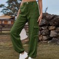 thumbnail image 4 of Timegard Womens Cargo Pants Pantalon Taille Haute à Bas Resserré Léger de Randonnée Uni avec Poches, 4 of 5