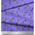 thumbnail image 2 of Soimoi Moss Georgette Fabric Star,Knife & Circus Dog Cartoon Decor Fabric Printed Yard 42 Inch Wide, 2 of 3