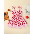 thumbnail image 2 of EYIIYE Robe Cami d'Été pour Filles 3Y 4Y 5Y 6Y Sans Manches Ligne A Imprimé Cœur Robe Décontractée Bretelles Réglables Robe Princesse Mignonne Mode Soirée, 2 of 8