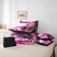 thumbnail image 4 of YST Hot Pink Marble Bedding Comforter Set, Abstract Aesthetic, 7-Piece, King, Stone Pattern, Watercolor Artwork, 4 of 4