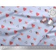 thumbnail image 3 of Soimoi Blue Rayon Fabric Triangle & Arrow Heart Printed Fabric 1 Yard 56 Inch Wide, 3 of 5