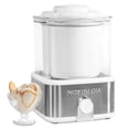 thumbnail image 1 of Nostalgia Electric Ice Cream Maker with 2-Qt Double Insulated Gel Canister & Stainless Steel Base - Makes Sorbet, Soft Serve, and Frozen Yogurt - Whi, 1 of 8