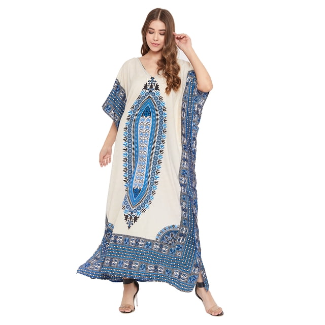 Caftans Longs pour Femmes Grande Taille Robe Caftan Robe de Soirée Fête Été Plage Robe d'Été Manches Kimono Longues Robes Décontractées en Ligne