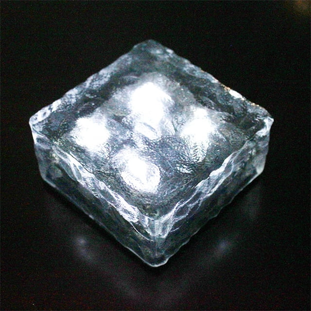 Pompotops Solar Powered Outdoor LED Square Fence Light Garden Post Lamp Clearance