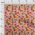 thumbnail image 2 of oneOone Polyester Spandex Peach Fabric Tropical Craft Projects Decor Fabric Printed By The Yard 56 Inch Wide, 2 of 5