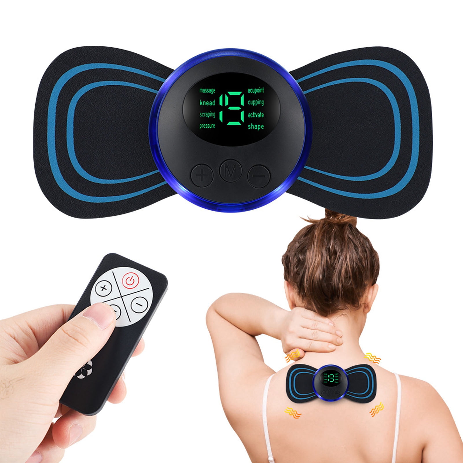 EGNMCR Handy Mini Massagers Intelligent Home Massage Pulses Neck Protector Cervical Massage Pad Massage patch