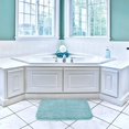 thumbnail image 3 of Upgraded Extra Large Non Slip Bath Mat 24"x36" Soft Absorbent Fluffy Thick Microfiber Cozy Throw Bathroom Rugs with Waterproof Backing for Tub Shower Bathroom Floors Accessories (Turquoise), 3 of 8