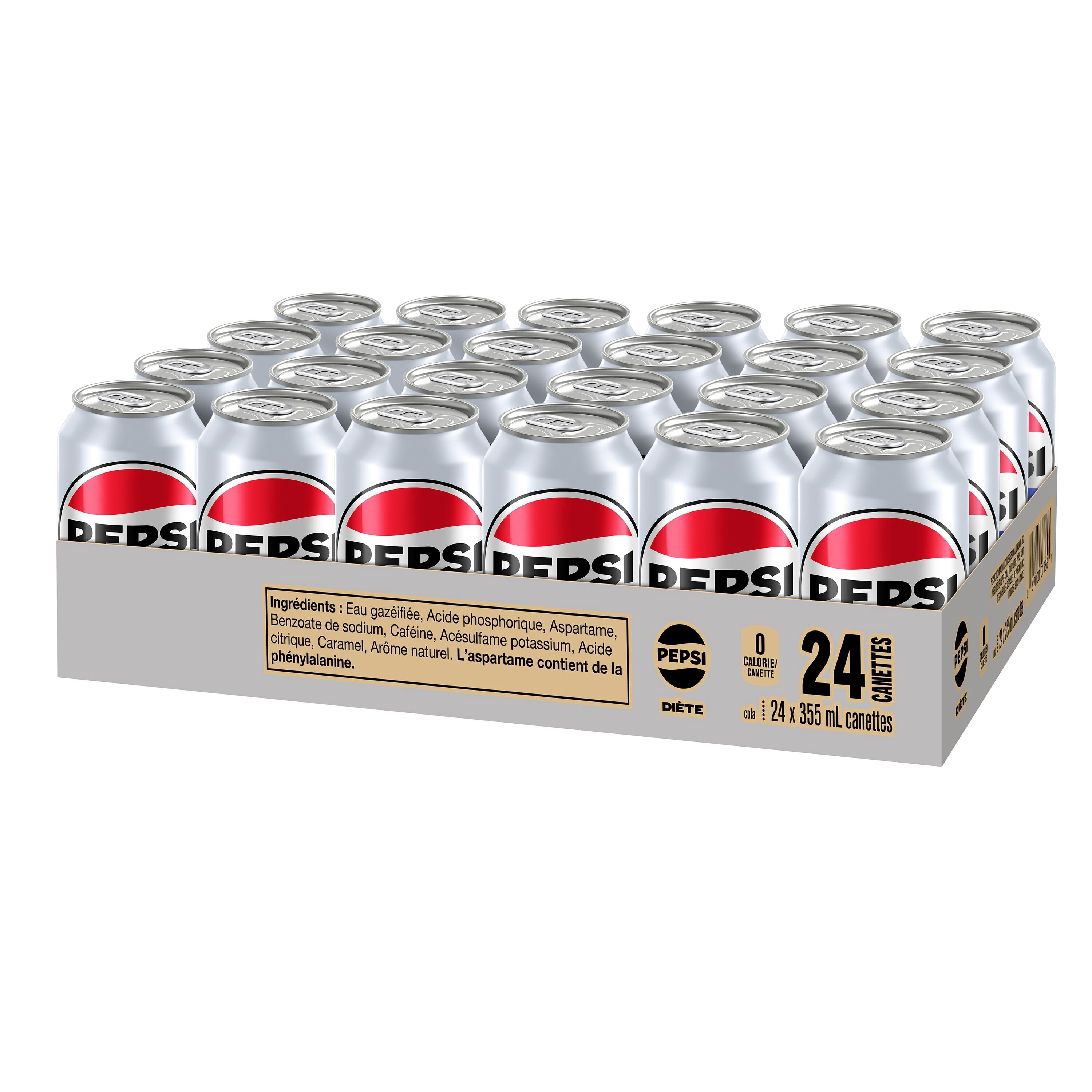 Pepsi Diet Cola 355mL cans, pack of 24