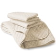 thumbnail image 2 of Bare Home Quilt Set - 3 Piece - Diamond Stitched Bedspread Coverlet - King, Sand, 2 of 4