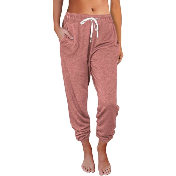 WILLBEST Pants for Women Spring and Summer New Women's Casual Loose Pocket High Waist 9 Point Leggings for Women Track Pants