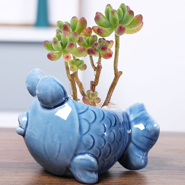 Ruiboury Garden Ceramic Plant Pot For Cultivating Plants And Table Decoration Exquisite And Beautiful type+9 WITH HOLES