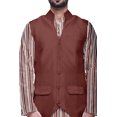 thumbnail image 4 of Atasi Cotton Mens Kurta Pajama With Jacket Indian Mandarin Ethnic Wear Set, 4 of 5