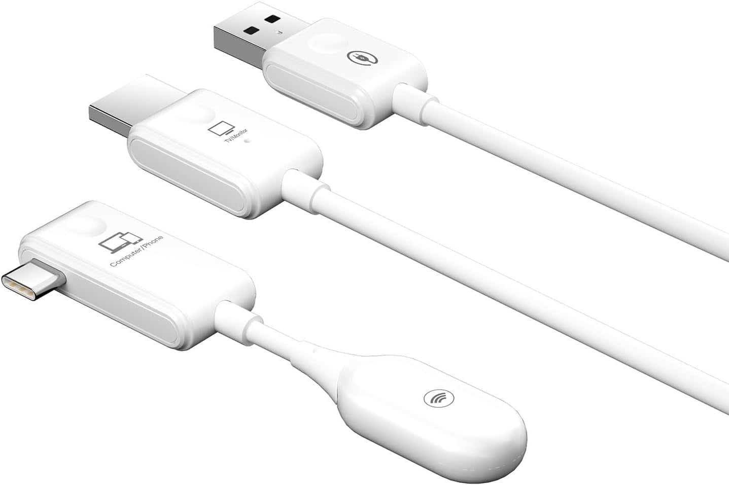 Wireless HDMI Transmitter and Receiver, Plug & Play Portable, 4K Decode 1080P Output, Video Streaming from Laptop, PC, Tablet, Smartphone to TV Projector Monitor