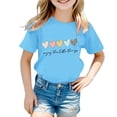 thumbnail image 1 of 2025 Filles Mignon Imprimé Graphique Filles Chandails à Manches Longues Col Rond Manches Courtes Chandail à Manches Longues Tee Été Décontracté T Chandails Spaghetti Chandail, 1 of 4