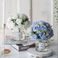 thumbnail image 4 of Unatoiry 2pcs/set Silk Hydrangea Fake Flowers Realistic Appearance Low Maintenance Easy To Clean Elegant rose white+black 1Set, 4 of 6