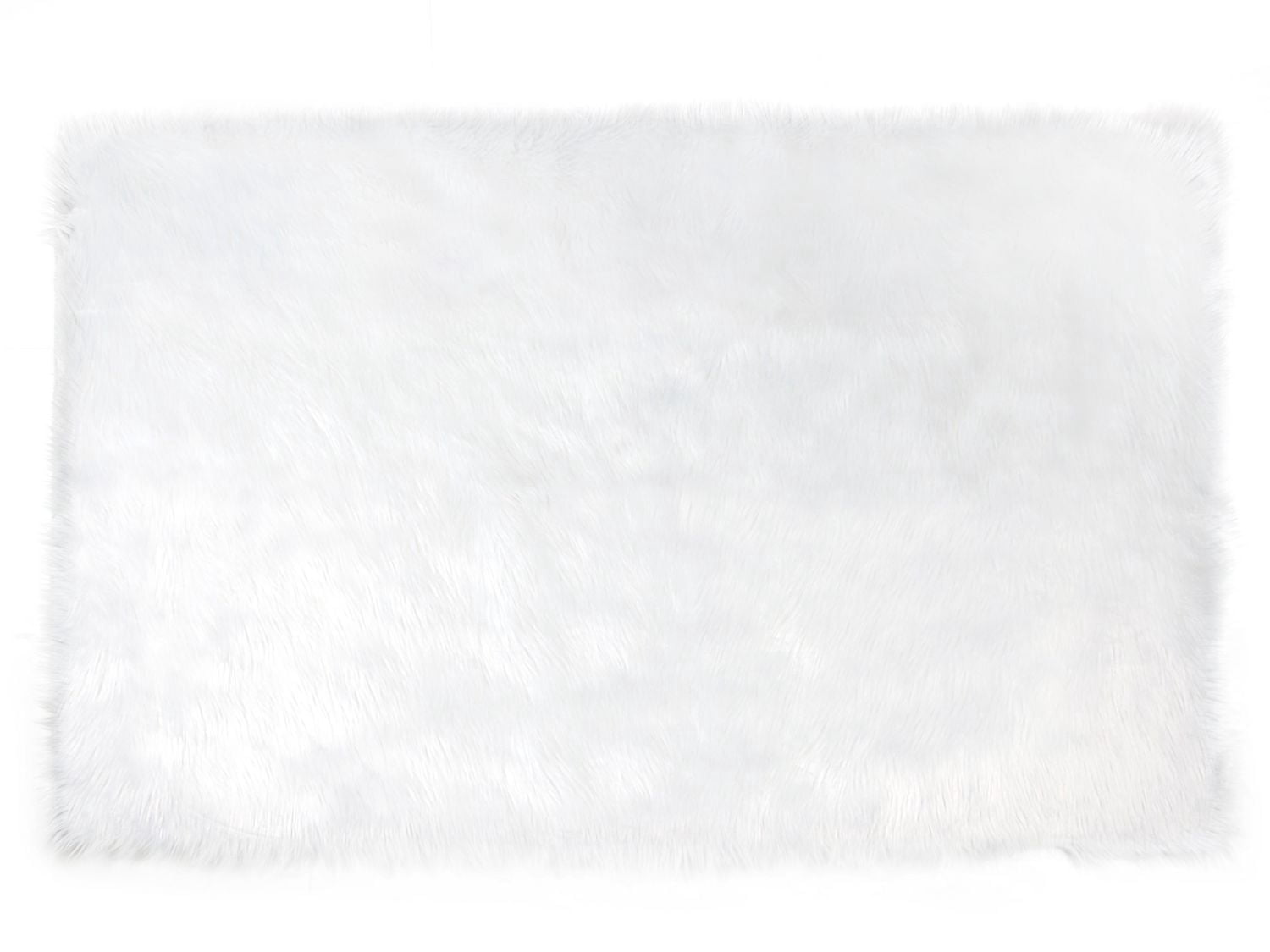 Tapis en fausse fourrure pour enfants Mainstays de Home Decor Inc., blanc - 76 x 114 cm, doux et moelleux.