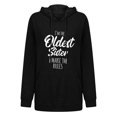 thumbnail image 4 of Pompotops Femmes Mode Casual Print Capuche Manches Longues Col Rond T-Shirt Top, 4 of 5