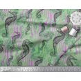 thumbnail image 3 of Soimoi Polyester Crepe Fabric Texture & Sea Horse Ocean Print Sewing Fabric Yard 42 Inch Wide, 3 of 3