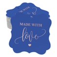 thumbnail image 1 of Inkdotpot Real Rose Gold Foil Made With Love Wedding Tags Favor Bracket Shape Hang Pack Of 100 Paper Tags, 1 of 7