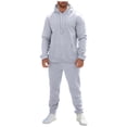 thumbnail image 3 of Kcodviy Men Autumn and Winter Men Suits Regular Fit Set Leisure Solid Color Men's Suits Slim Fit Zipper Sweater Pants Sports Prom attire for Suit, 3 of 9