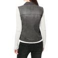 thumbnail image 3 of INSPIRE CHIC Women's Washed Denim Button Sleeveless Vest Jacket with Pockets M Gray, 3 of 4