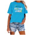 thumbnail image 4 of TSADFHJI Hauts Pailletés Femmes Fête Mode Décontractée Imprimé Col Rond Manches Courtes Chandail T-Shirt S Bleu Ciel, 4 of 4