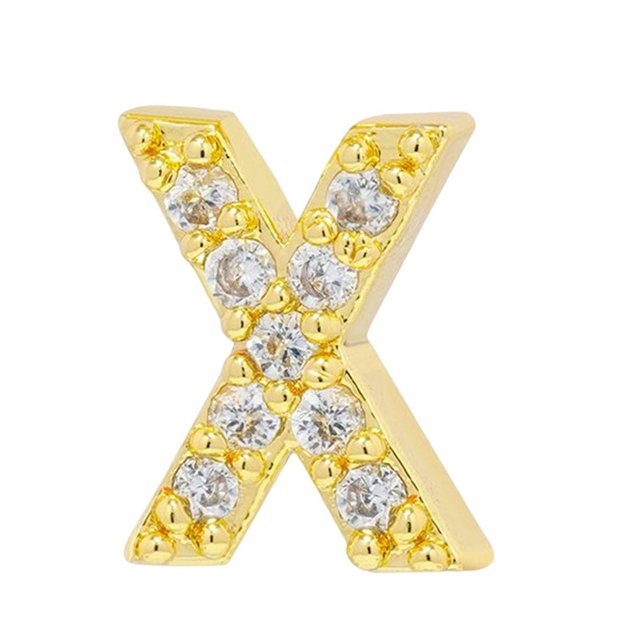 tredstone Simple Design Letter Rhinestone Earring Party Hiking Portable Stud Earrings Photo Shooting Ear Decor Jewellery X