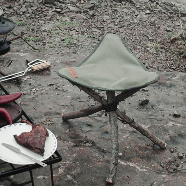 fastboy Pliant Triangle Tabouret Tissu Outils de Plein Air Léger pour le Camping Vert