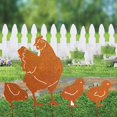 thumbnail image 3 of Bgsha Ensemble de 4 Piquets Rustiques pour Poulet pour Décoration de Parterre de Fleurs de Jardin, 3 of 10