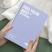 Chmadoxn Home Office Furniture B5 Horizontal Thickened Coil Notebook Excerpt Colorful Plastic Cover Student Notebook Quality Writing Paper No Additive Paper Coil notebook