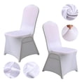 thumbnail image 4 of High End Hotel Wedding Banquet Venue Polyester Piece White Chair Cover Elastic Chair Cover, 4 of 6