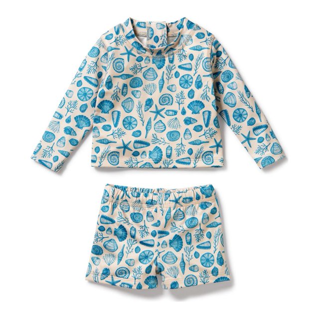 Wilson+Frenchy Rashie Swim Set - Shells (12-18 Months, 10-12 kg)