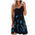 thumbnail image 2 of EGNMCR Robes d'Été Femmes Tendance 2024 Robe Sans Manches pour Femmes Robe Visuellement Mince Mode Imprimé Floral Été Nouveautés Robe à Imprimé, 2 of 7